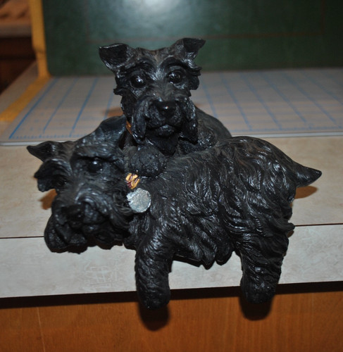 Vtg black scottie dog - vtg,