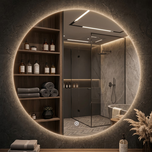 Built right bathroom mirror - built,