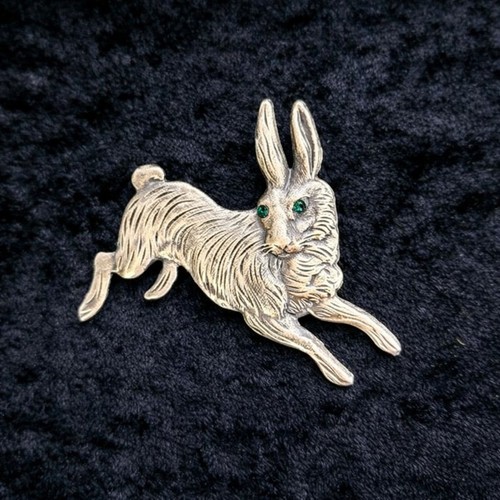 Running hare brooch vintage - running,