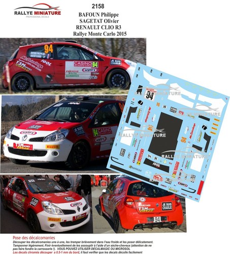 Decals ref 2158 - 1/43,