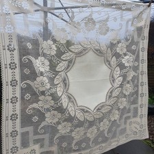 Vintage net lace and linen