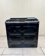 AGA Six Four 100 Black Dual fuel  Range Cooker With LPG Gas And Hotplate