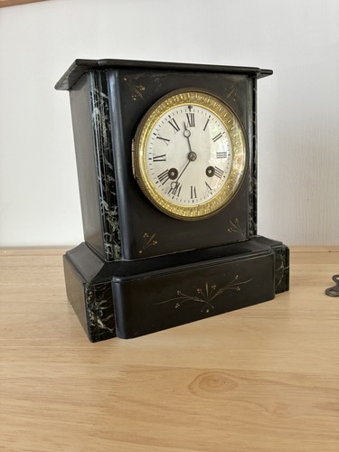 Antique table clock black - table,