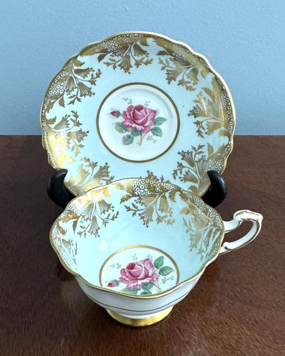 Paragon light blue pink roses - paragon,