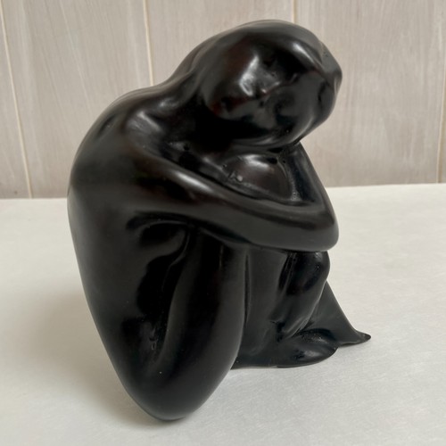 Vintage hand carved black