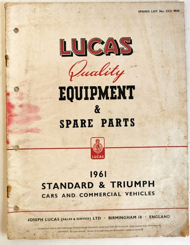 Lucas cav equipment spare - lucas,
