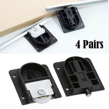 Sliding Door Wheel Assembly 4 Pairs Adjustable Runners for Cabinet Use