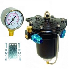 GENUINE MALPASSI V8 FILTER KING FUEL PRESSURE REGULATOR + JIC6 UNIONS + GAUGE