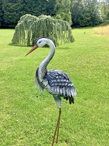 Crane bird statue garden - statue,