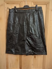 Vintage Black Leather Skirt