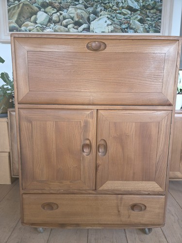 Blue ercol 469 elm drinks - blue,