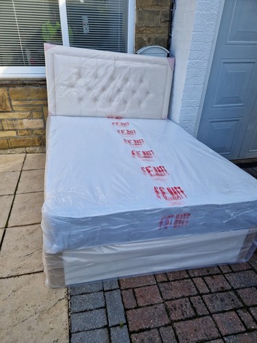 Luxury cream plush divan - luxury, &