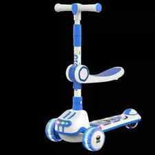 Toddler Scooter 3-in-1 , 3 Wheel Foldable Kids Scooter Lights, Seat, Music 805