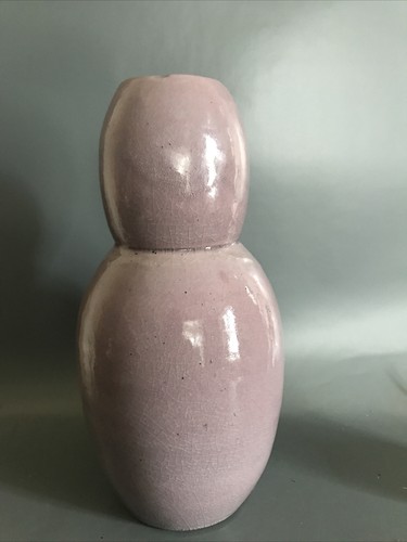 Terracotta double gourd vase - terracotta,
