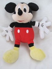MICKEY MOUSE 12" SOFT TOY Wv HANGING LOOP, BIG BUTT, BIG HANDS AND DANGLY LEGS