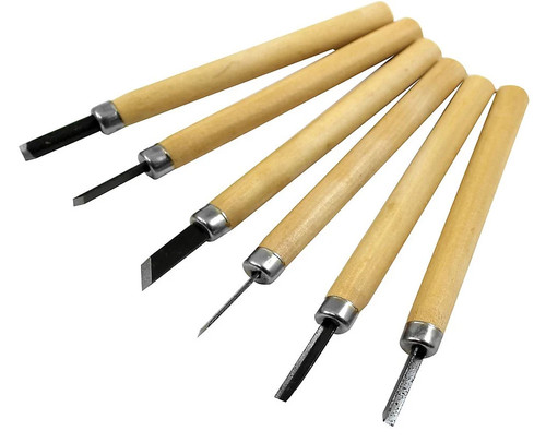 6pc wood carving knife - 6pc,