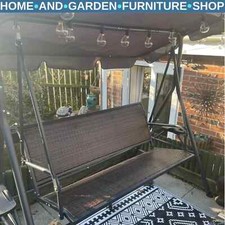 3 Seater Rattan Garden Swing