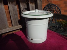 Vintage French White Enamel