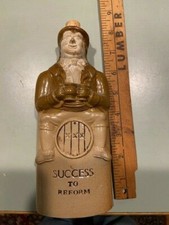 Success to Reform Stoneware pottery flask Prohibition Bourne Denby english c1975