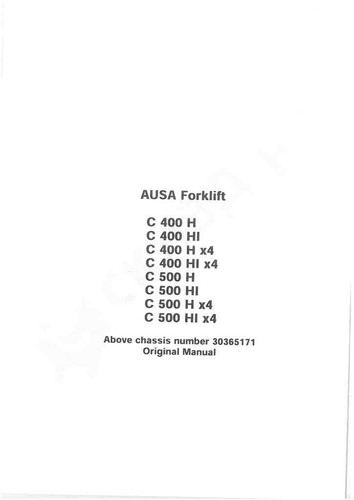 Ausa forklift truck c400 c500 - ausa,