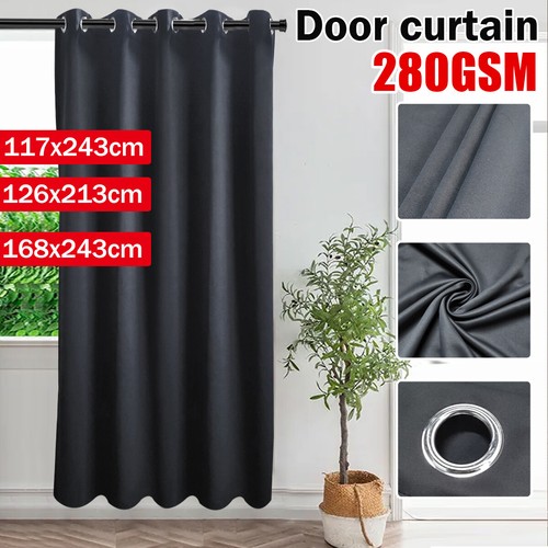 Blackout door curtain thermal - door,