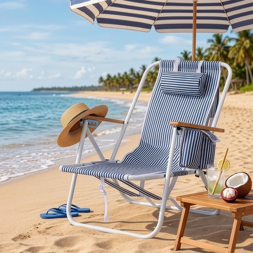 Folding beach chair 4 - folding, chair,