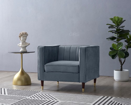Velvet fabric sofa seater - sofa, 1