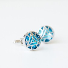 Arc Reactor Cufflinks - Inspired by Iron Man, Perfect Marvel Gift