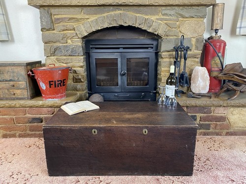 Old antique pine chest - pine,