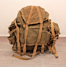 Vtg Late WWII Era British Army Bergen Backpack Rucksack Canvas Military Bag SAS