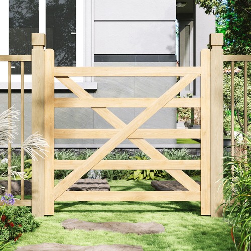 Garden wooden gate - garden, pedestrian