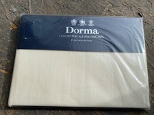 VINTAGE NIP 'DORMA' POLYESTER COTTON  LUXURY PERCALE PILLOWCASES PARCHMENT