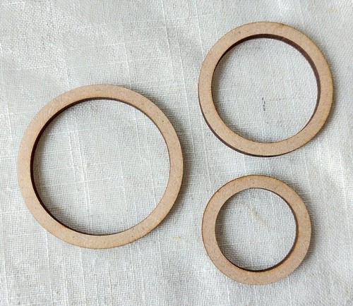 Wooden cutout circles - wooden,