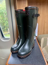 Aigle Parcours 2 ISO Wellington Boots Size 4/ 37 Green