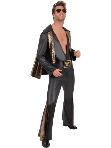 Elvis presley black jumpsuit - black,