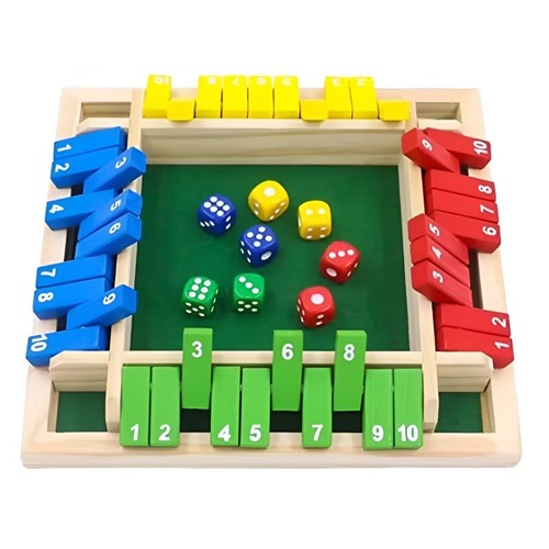 Wooden dice board game shut - dice,