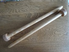 JUMBO WOODEN KNITTING NEEDLES