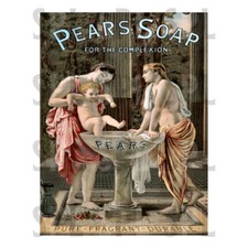 Pears' Soap Retro Metal Aluminium Sign, Novelty Gift Home Décor Bathroom