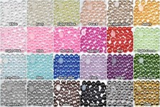 Pack Flat back Pearls 2-12mm in 20 Colours Face Craft Card Making Embellishment