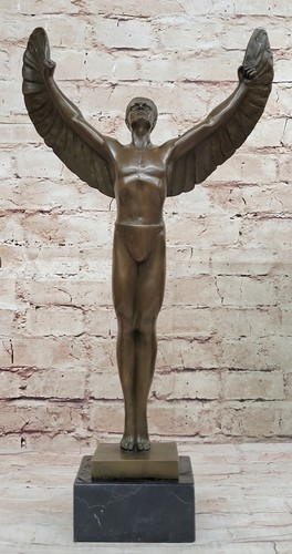 Large nude male angel bronze - large,