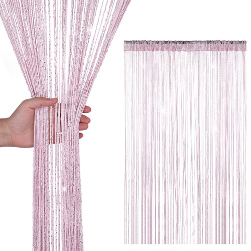 Beaded string curtain panels - curtain,