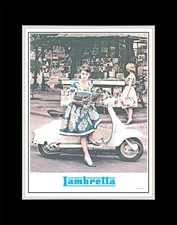 1959 Lambretta Series II - Matted for 11x14 Frame