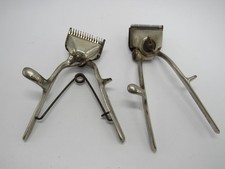 Vintage Hair Clippers Lot 2 Metal Hand Barber Trimmers John Oster MFG co. Boker'