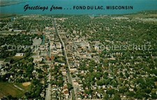 Wisconsin US State Fond du Lac South Shore of Lake Winnebago Air view
