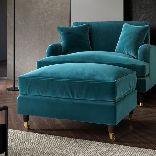 Large teal velvet - velvet,