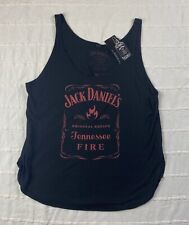 Jack Daniel’s Tennessee Fire Black Tank Top Women's Medium Whiskey Brand Shirt