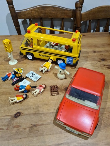 Vintage playmobil school bus - playmobil,