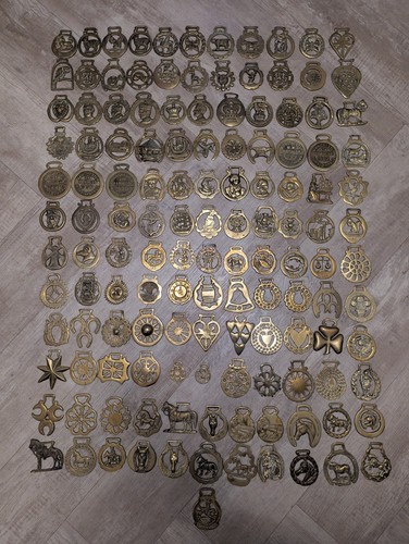 Large selection horse brass - of,