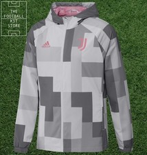 Juventus Windbreaker Mens - adidas Hooded Jacket - Zip Pockets - All Sizes