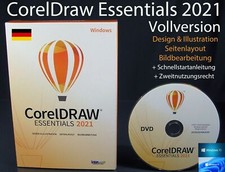 Corel DRAW Essentials 2021 + Photo Paint Full Version Windows Box + DVD Original Packaging NEW